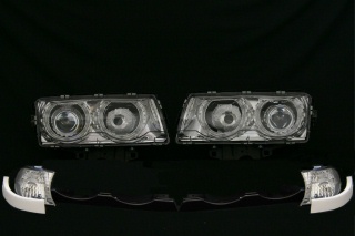 BMW 7꡼ ѥѡ E38 -98y PROJECTOR HALOGEN ANGEL RING CHROME ʥ᡼