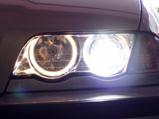 BMW 3꡼ ѥѡ SPARK E46  إåɥ饤HID RING ۥ磻ȡ 奤᡼