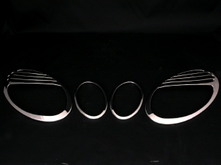 Mercedes-Benz E class ѥѡ W211 CHROME<br>HEAD LIGHT RING 07y LOOK ʥ᡼