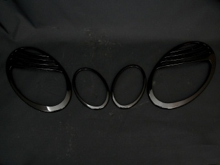 Mercedes-Benz E class ѥѡ W211 BLACK<br>HEAD LIGHT RING 07y LOOK ʥ᡼