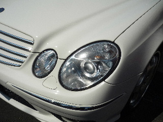 Mercedes-Benz E class 用パーツ 『07y スタイル ヘッドライト リング』 装着イメージ