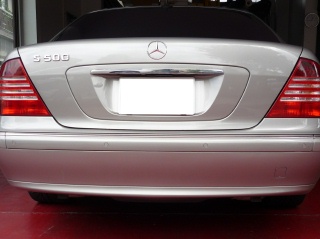 Mercedes-Benz S class 用パーツ 『W220 リアマフラー オーバルテール 4本出し』 装着イメージ