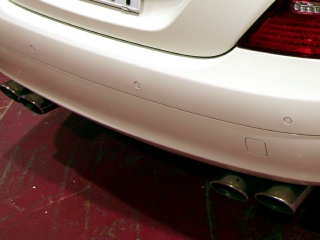 Mercedes-Benz S class 用パーツ 『オーバル マフラーカッター』 装着イメージ