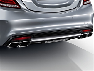 Mercedes-Benz S class 用パーツ 『W222 AMG S63 純正リアディフューザー＆マフラーカッター AMGパッケージ車用』 装着イメージ