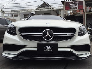 Mercedes-Benz S class Coupe 用パーツ 『S63/65 AMG (W217) 13y- GOD HAND High Class フロントリップ FRP』 装着イメージ