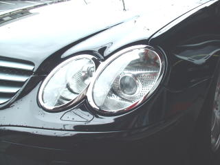 Mercedes-Benz SL class 用パーツ 『R230 クロームヘッドライト リング』 装着イメージ