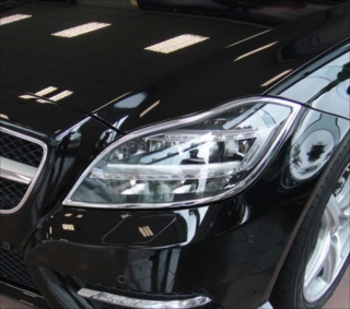 Mercedes-Benz CLS class 用パーツ 『W218 -14y CLS クロームヘッドライトリング』 装着イメージ