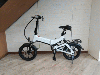 オフィスケイ厳選おすすめアイテム 電動自転車 用パーツ 『折りたたみ電動自転車 ホワイト』 装着イメージ